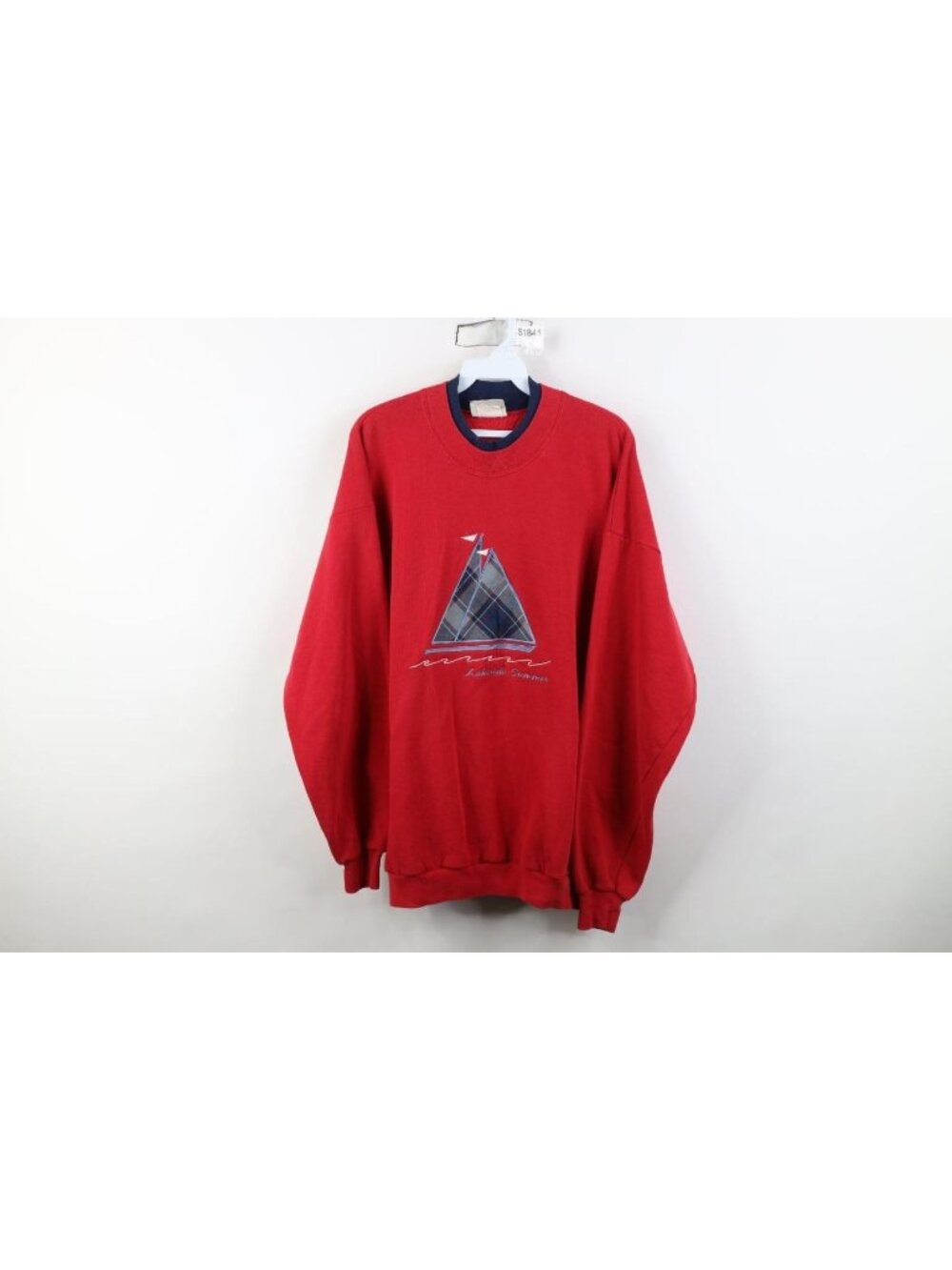 Vintage 90s Streetwear Womens XL Faded Lakeside Summer Sailboat Sweatshirt USA